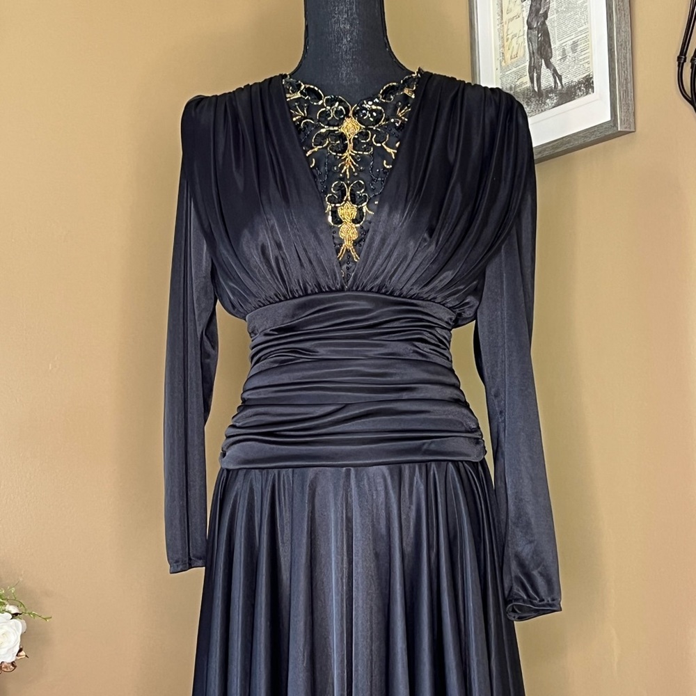 Vintage 80’s Abby Kent Beaded Cocktail Dress: sz. 6 Dynasty Designing Women - Picture 3 of 11